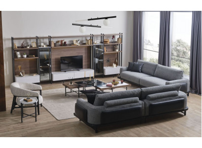 Sofasëtzgrupp 331 Sëtzer 3х Couchtischen 6tlg Wunnzëmmer Set Luxus Möbel