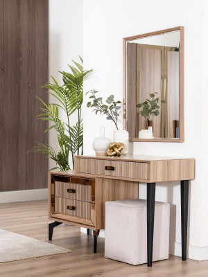 Luxus Duebelbett Schlofkummer Garnitur Bett Holz Set 7tlg Braun Modern