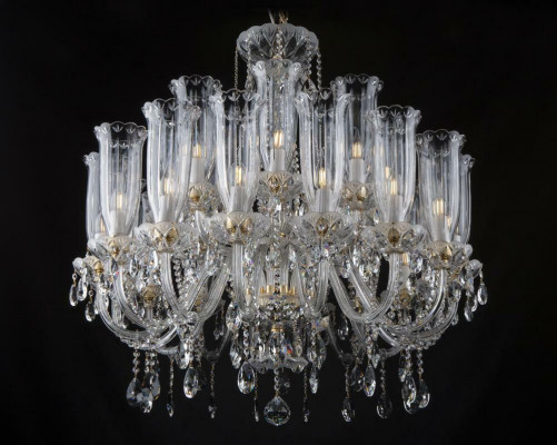 XXL Lampe 24x Krounluucht Palais Villa D'Este Luuchten Kristall Lampe Krounluucht