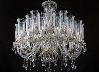 XXL Lampe 24x Krounluucht Palais Villa D'Este Luuchten Kristall Lampe Krounluucht