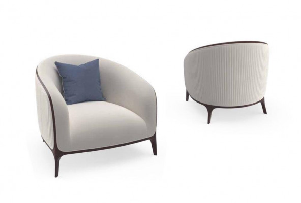 Sëtz Design Canapé 1 Sëtz Textil Lounge Këssen Luxus Sëtz Relax