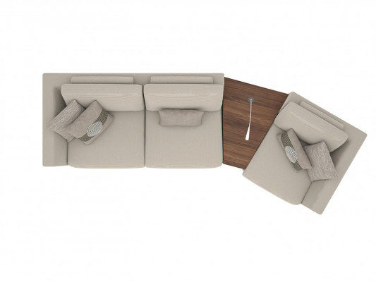 Nei Textil Miwwelen Polstermöbel Dräisëtzer Sofa Canapé Design Ariichtung