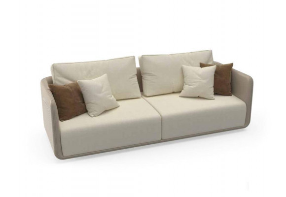 Sofa 3 Sëtzer Miwwel Stoff Dräisëtzer Sofas Luxus Wunnzëmmer 235cm Textil