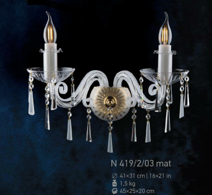 Cristal Wandlampe Kandelaber Kristalllüster Lustre Elite Bohemia Neien