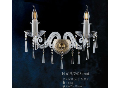 Cristal Wandlampe Kandelaber Kristalllüster Lustre Elite Bohemia Neien