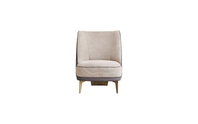 Gro-Beige Fauteuil Designer Einsëtzer Armsessel Wunnzëmmer 1-Sëtzer Nei