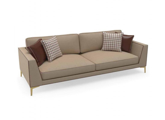 Design Sofa Couch Polster 3 Sëtz Sofas Couchen Sëtz Garnitur Stoff 240cm