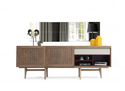 Anrichte Kommod Holz Modern Braun Wunnzëmmer Kommoden