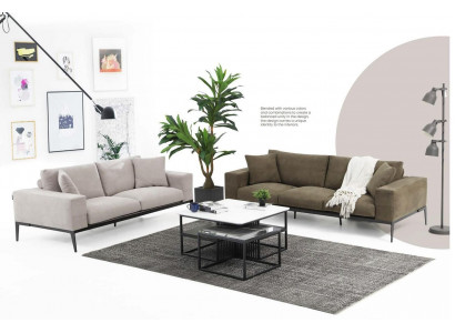 Canapé-Set 32-Sëtzer Sofa Set Grau Canapéeën Modern Grupp Set Neien
