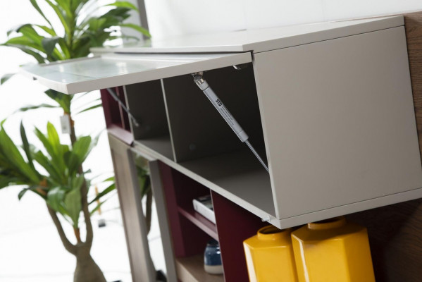 Wunnwand TV-Stänner RTV Lowboard Vitrin Holz Modern Braun Wunnzëmmer