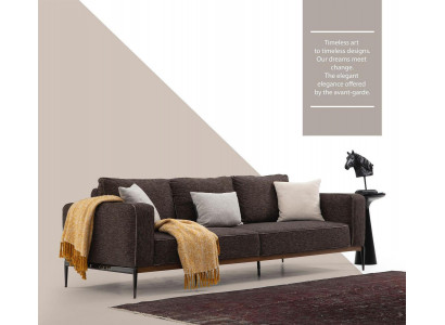 Dreisëtzer Sofa 3 Sëtzer Stoff Modern Sofas Design Wunnzëmmer Gro.