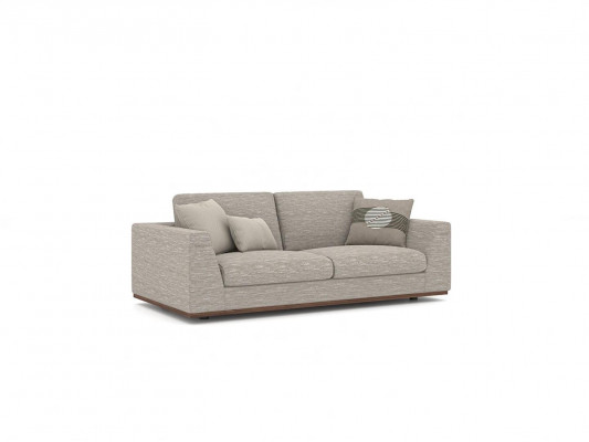 Wunnzëmmer Set 4tlg Zweesëtzer mat Dräisëtzer Sofa Polster Textil 2x Sessel Nei