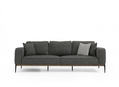 Dräisëtzer Canapé 3 Sëtzer Stoff Modern Canapéen Design Wunnzëmmer Gro