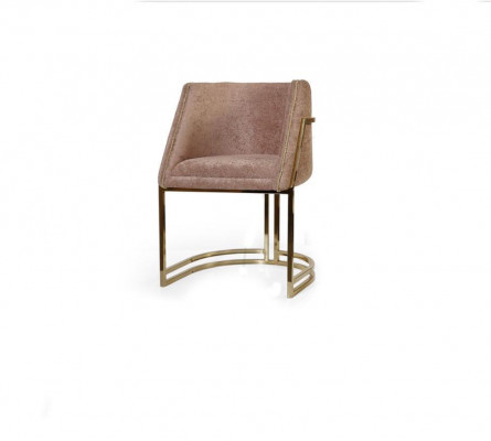 Luxuriéise beige Edelstol-Stull Iesszëmmer-Miwwelen Armlehn een-Sëtzer