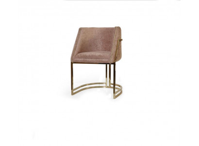 Luxuriéise beige Edelstol-Stull Iesszëmmer-Miwwelen Armlehn een-Sëtzer