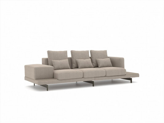 Wunnzëmmer Komplett 2x Sofa Dräisiichter Textil Polstermiwwel Fotel Nei Dëschtabléiert