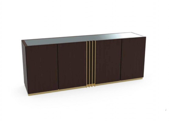 Wunnzëmmer Kommode Lowboard brong Sideboard Holz Modern Miwwelen 208x49x80cm