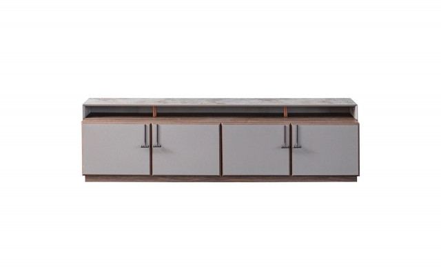 Sideboard TV-Stänner RTV Lowboard Gro Wohnzëmmer Holz Dësch Schaf