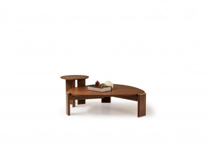 Wunnzëmmer Couchtisch Bäizelltisch Garnitur Designer Kaffisdësch 2tlg