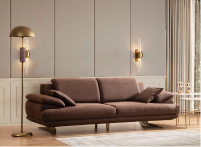 Luxuriéise dräisëtzege Designer 3-Sëtzer Wunnzëmmer Exklusiv Couches