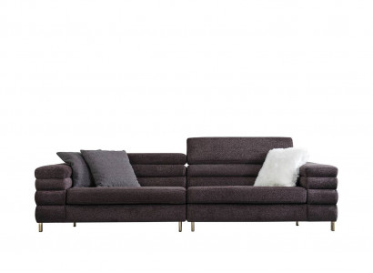 Wunnzëmmer Polstersofa Designer 4-Sëtzer Couch Brongen Viersëtzer Nei