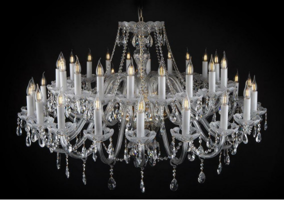 Kristall Lüster Hängeleucht Bohemia Lampe Plafongluucht