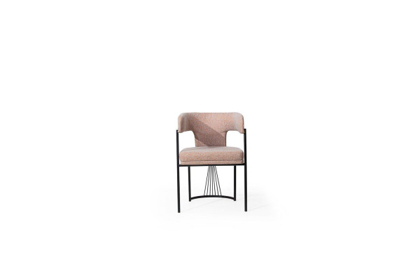 Beige Designer Stull Metallstullen Luxuriéis Iesszëmmer Gepolsterte Stullen