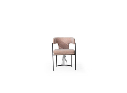 Beige Designer Stull Metallstullen Luxuriéis Iesszëmmer Gepolsterte Stullen