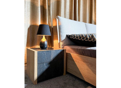 Nuetsdësch Beige Schlofkummer Eleganten Design Luxus Holz Holz Nuetsdëscher