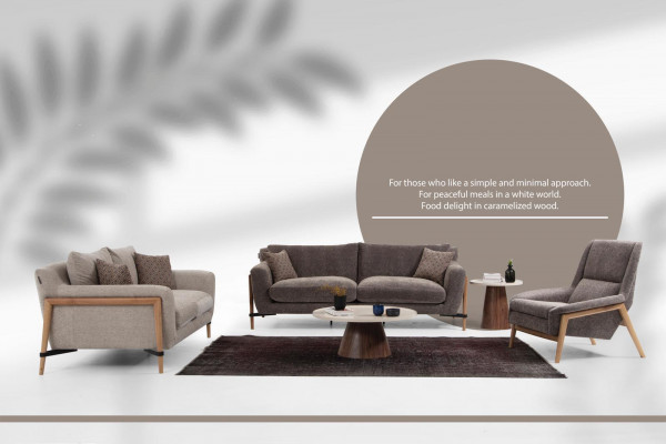 Sofagarnitur 2+2+1 Sëtzer Sofa Modern Stoff Set Blo Grupp Wunnzëmmer