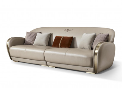 Stilvoll Taupe Canapé-Sët Polstersofa Set 3+2 Lieder Canapéen Wunnzëmmer Miwwelen