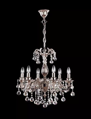 Luttekroun Luucht klassesch Luxus Wunnzëmmer Chrom Kristall