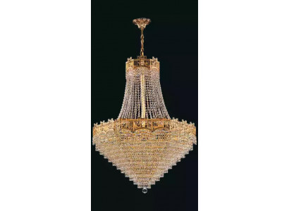 Luxus Plafongslüster Kronleuchter Plafongsbeliichtung Lüster Gold Kristall 77x145