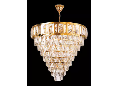 Krounluucht Deckenluucht Luxus Gold Deckenluucht Lüster Kristall 80x90cm