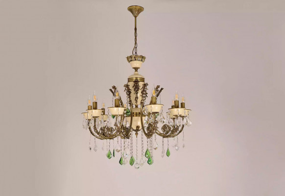 Luxus Kristalllüster Plafongsliichter Luucht Braun 80cm