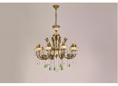 Luxus Kristalllüster Plafongsliichter Luucht Braun 80cm