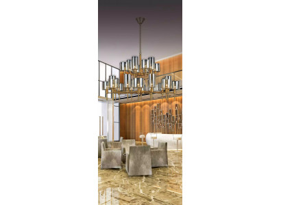 Designlampen 95x120 Lüster schéin Wunnzëmmer Leucht Luxus Luster Glas