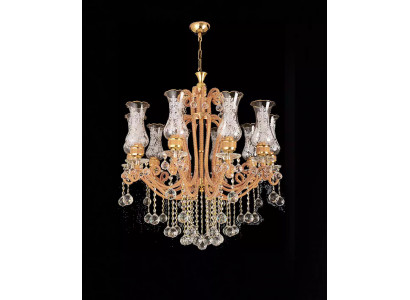 Luxus Plafongslüster Krounelüster Plafongslamp Kristall Gold Lamp