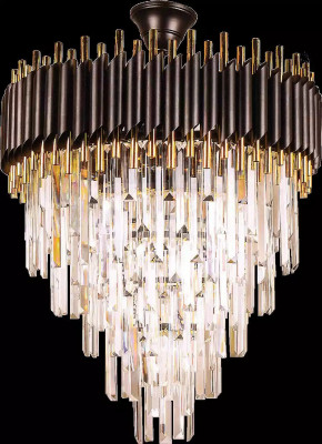 Luxuskrounluucht Plafongsliichter Gold Plafongslamp Lüster Kristall Rond.