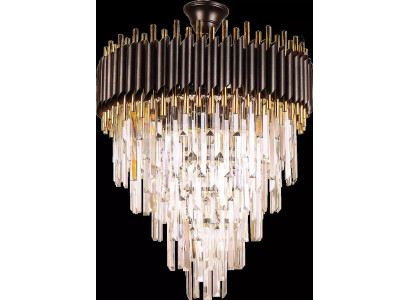 Luxuskrounluucht Plafongsliichter Gold Plafongslamp Lüster Kristall Rond.