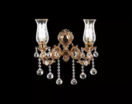 Wandleuchte Wohnzimmer Luxus Gold Schlofkummer Modern Luster Kristall