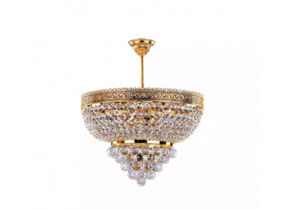 Ronnenförmegen Käerzenluucht Luxus Plafongsliichter Lüster Plafongsliicht Kristall Gold 50x60