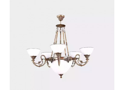 Plafongsleed Lampe Buedemplafong Kronleuchter Luuchte Lüster Glas Konscht Wäiss