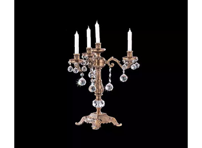 Klassesche Käerzenstänner Käerzenhalter Gëllene Käerzeleuchter Kandelaber