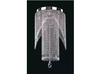 Kronleuchter aus verchromtem Edelstahl ass perfekt fir Är Wunnzëmmer Lampe Beliichtung.