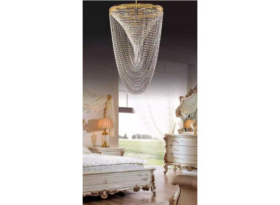 Kronleuchter Plafonglämp Luxus Gold Plafonglämp Lüster Kristallketten