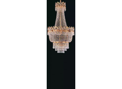 Krouneliichter Plafonnière Gold Plafongslampe Lüster Kristall Lampe 40x100