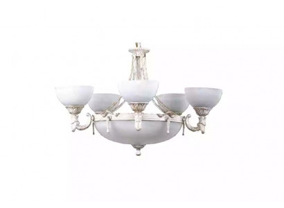 Plafonnière Luster Kronleuchter Plafondslampe Wäiss Glas Luuchten 70x77cm
