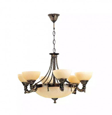 Lüster Plafongslucht Modern Krounluchter Plafongslampe Beige Glas Lampe