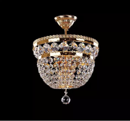Ronn Luxus Lüster Plafongslampe Plafongsleuchter Krounleuchter Gold Kristall Konscht